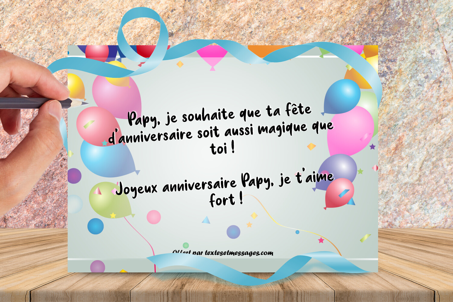 Textes et messages anniversaire grand-père (papy) : Texte joyeux anniversaire papy, je t'aime fort !