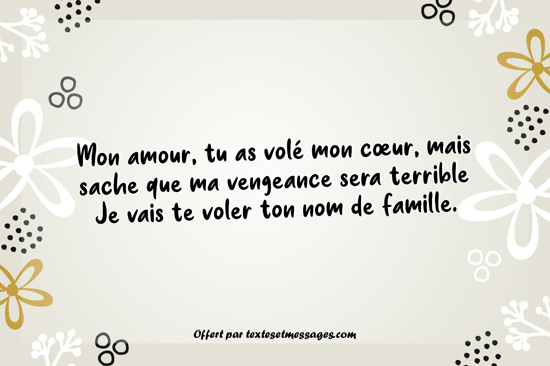 Message d'amour drôle / Humoristique n°1