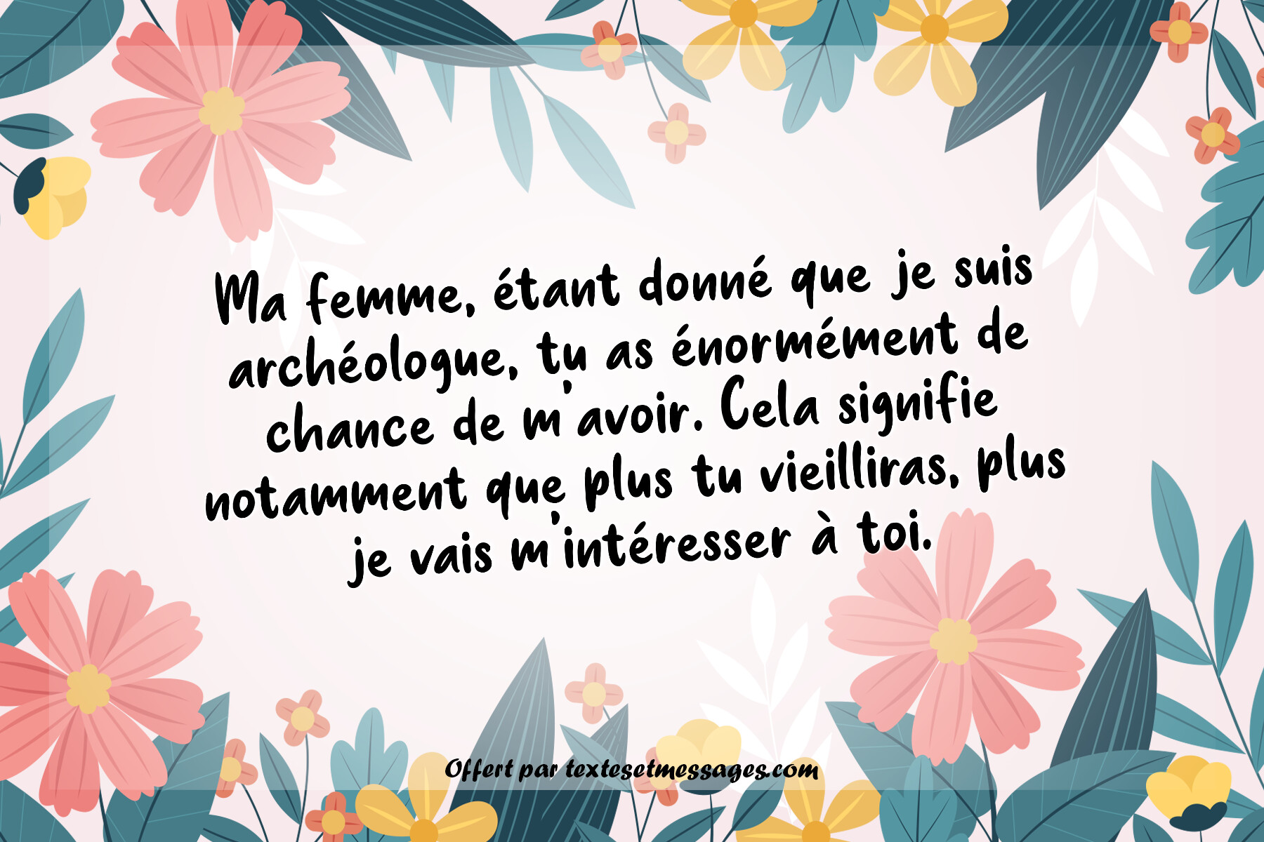 Message d'amour drôle / Humoristique n°21
