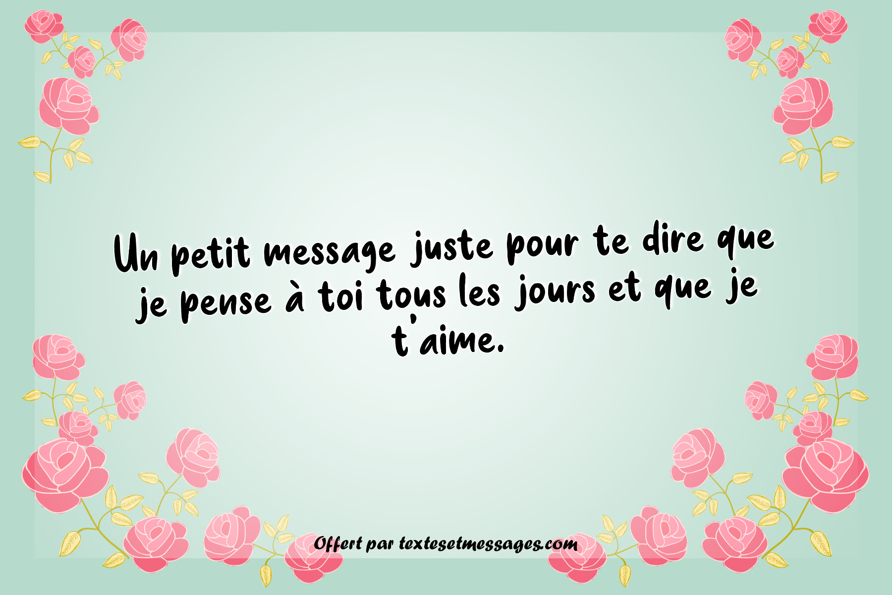 Message d'amour copain n°1