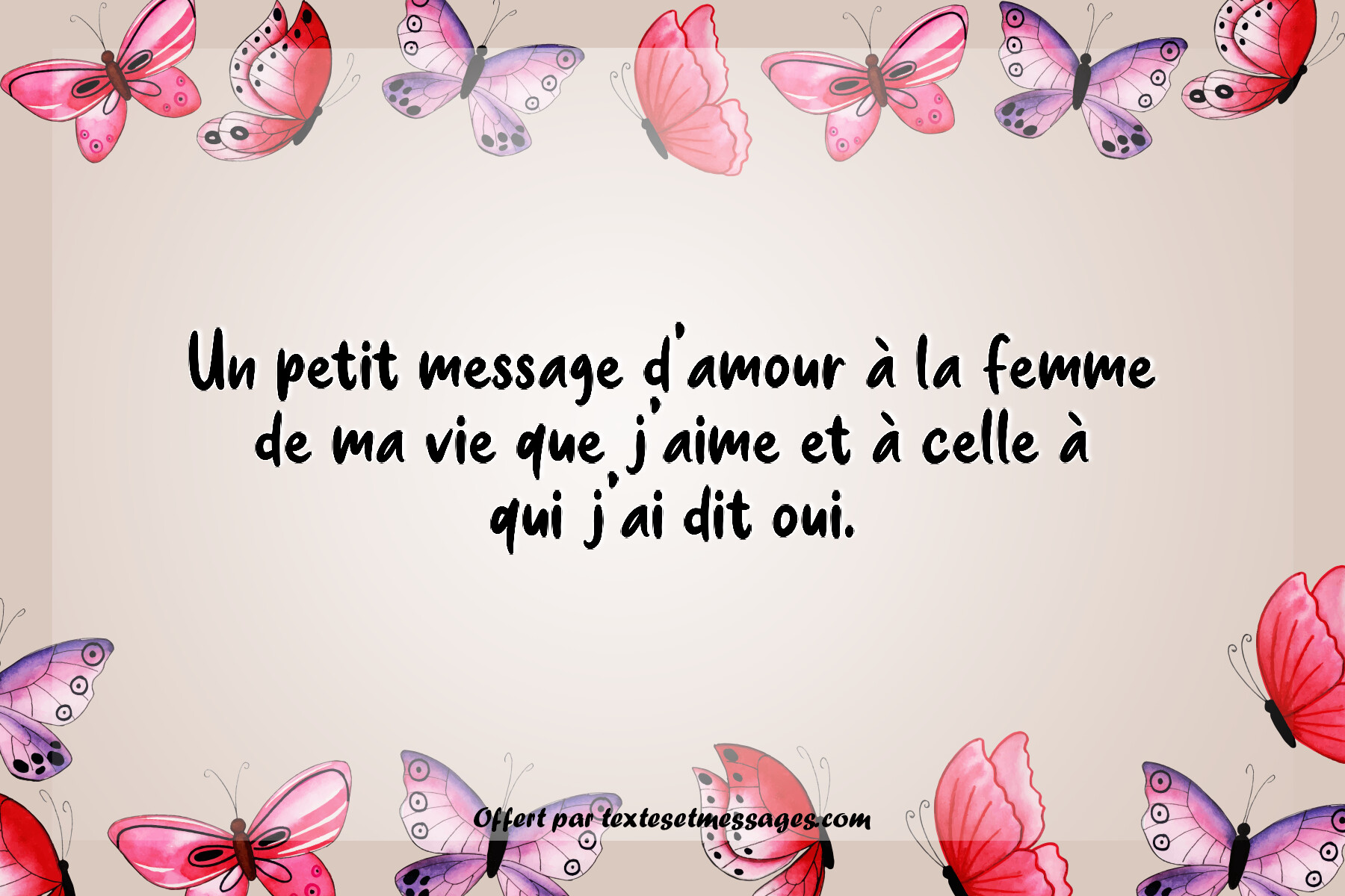 Message d'amour femme n°4