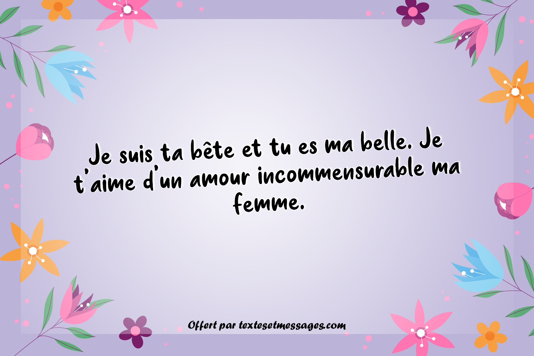 Message d'amour femme n°6